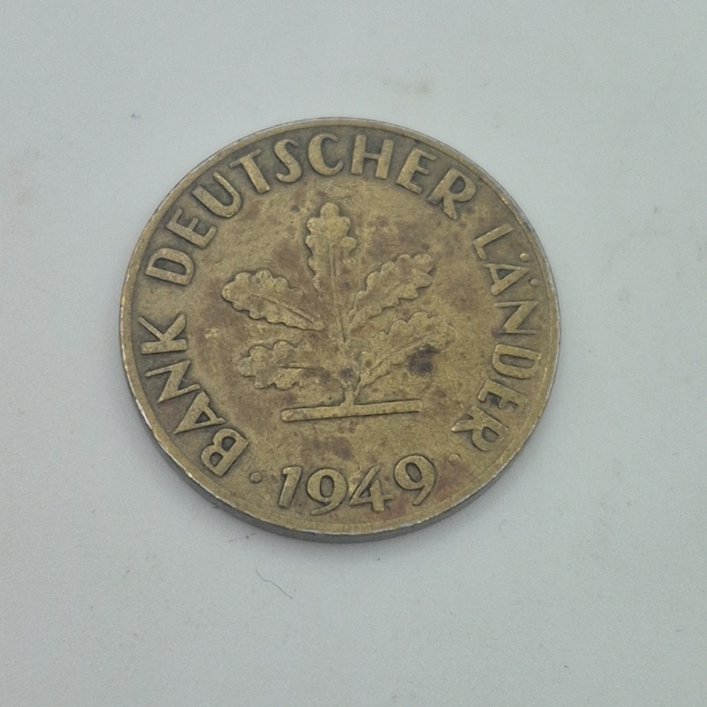 10 Pfennig Coin 1949 F Germany